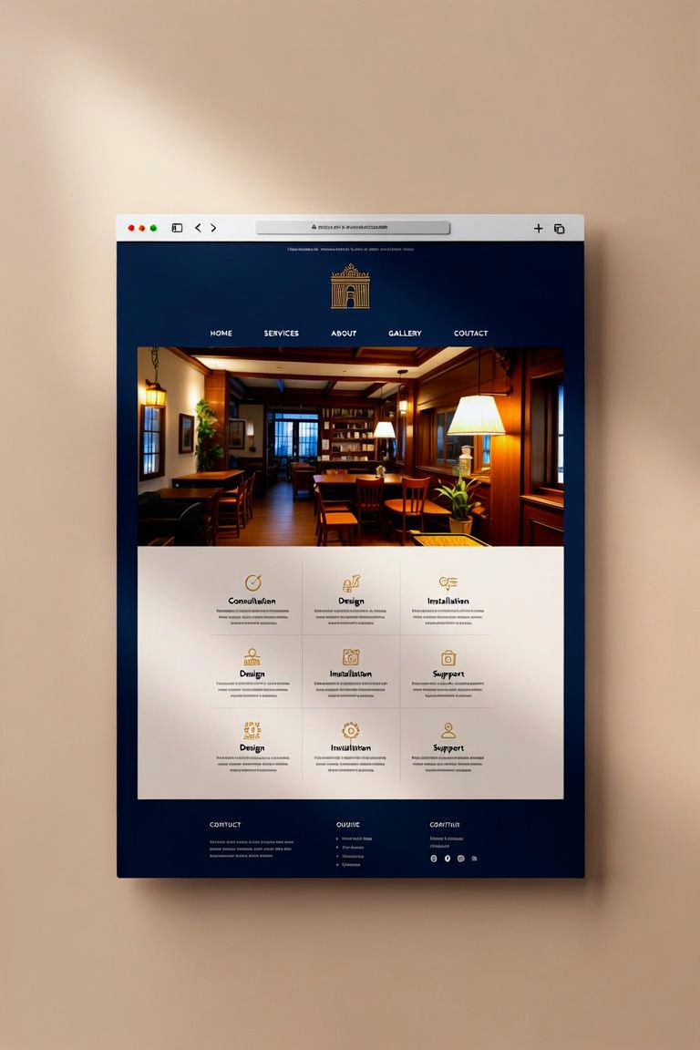 Interior design consultation website mockup